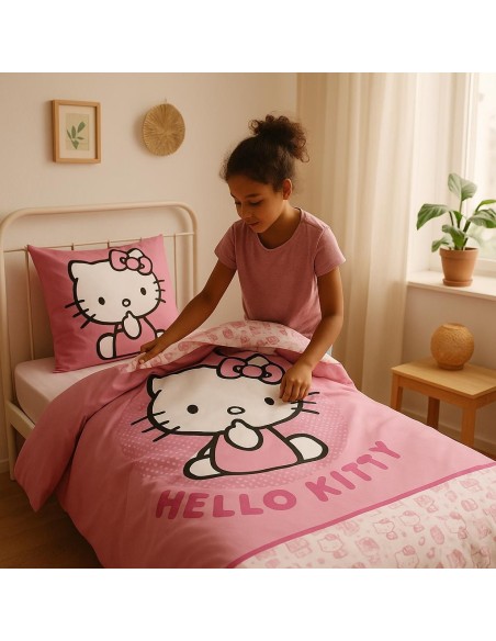 Parure de lit Hello Kitty - housse de couette Hello Kitty - New dis...
