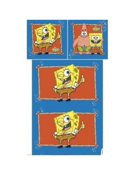 Set aus Bettbezug Sponge Bob 140x200cm und Sponge Bob Bezug - New d...