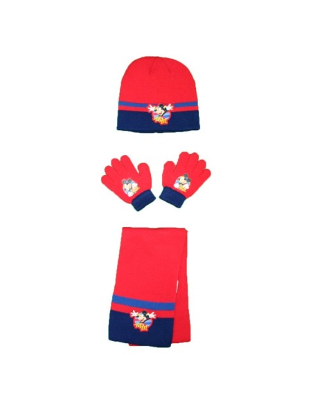 Set 3 pezzi Bonnet + sciarpa + guanti Mickey Disney - New discount.com