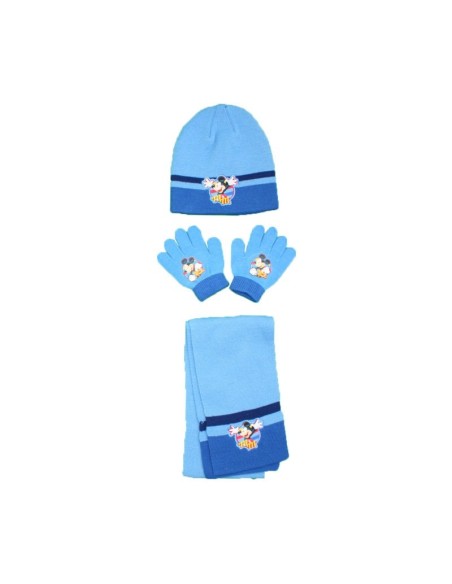 Set 3 pezzi Bonnet + sciarpa + guanti Mickey Disney - New discount.com