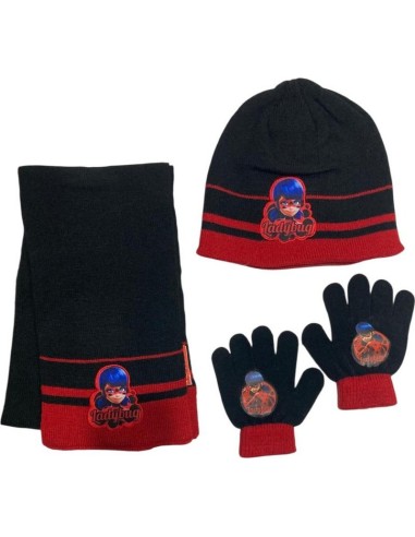 Set 3 pièces Bonnet + écharpe + gants Miraculous - Ladybug - New di...
