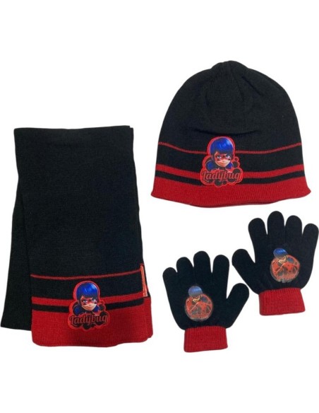 Set 3 pièces Bonnet + écharpe + gants Miraculous - Ladybug - New di...