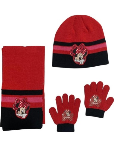 Set 3 pièces Bonnet + écharpe + gants Minnie Disney - New discount.com