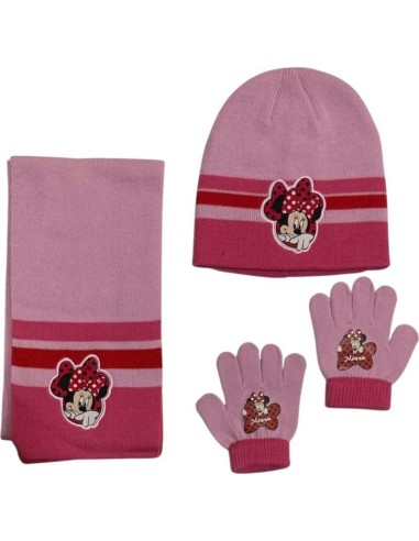 Set 3 pièces Bonnet + écharpe + gants Minnie Disney - New discount.com