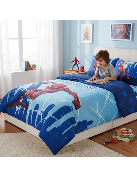 Spider-Man Bettwäscheset Aus Baumwolle - New discount.com