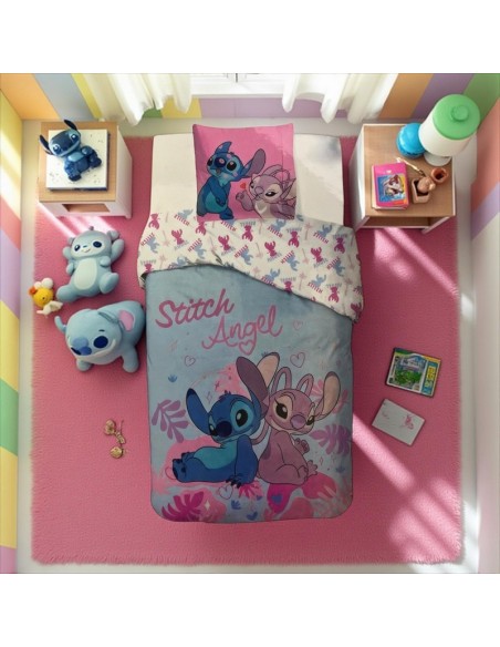 Parure housse de couette Stitch En coton - New discount.com