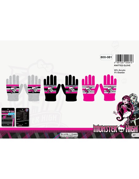 Conjunto de guantes Monster High - 800-081 -New discount.com