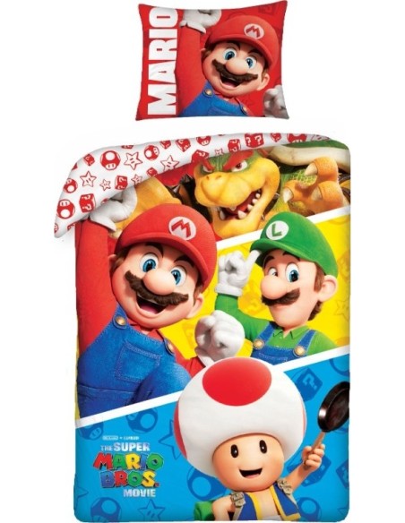 Parure de lit Super Mario - housse de couette Super Mario - New dis...