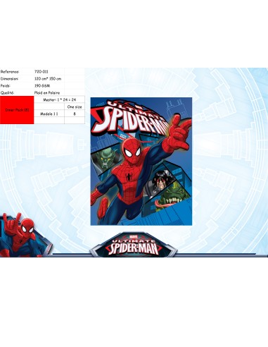 Plaid polaire Spiderman - 720-011 - New discount.com