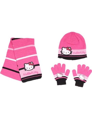 Set 3 pieces Hello Kitty HAT + GLOVES + SCARF Hello, Kitty, New dis...
