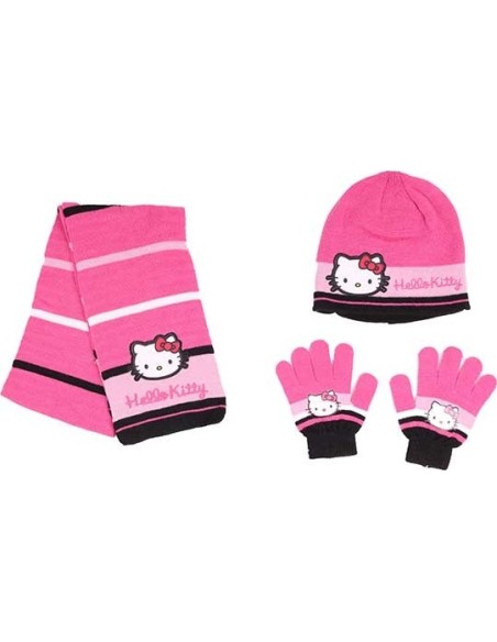 Set 3 pieces Hello Kitty HAT + GLOVES + SCARF Hello, Kitty, New dis...