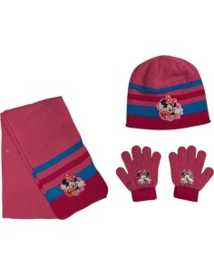 Set 3 piezas Bonnet + bufanda + guantes Minnie -New discount.com 2