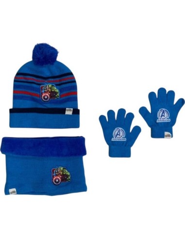 Set 3 pezzi Cappello + Scaldacollo + Guanti Avengers Marvel - New d...