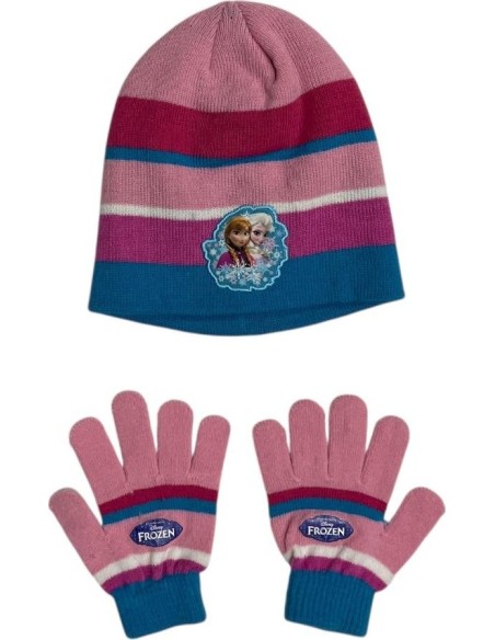 Set 2 pezzi Frozen Disney cappello e guanti La regina delle nevi - ...