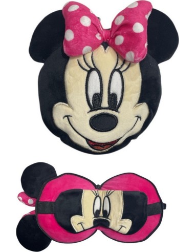 Cuscino da viaggio e maschera per dormire Relaxeazzz Minnie Disney ...