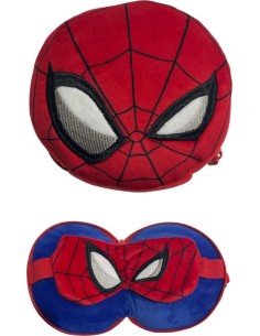 Relaxeazzz Oreiller de voyage en peluche Spiderman & masque de somm...