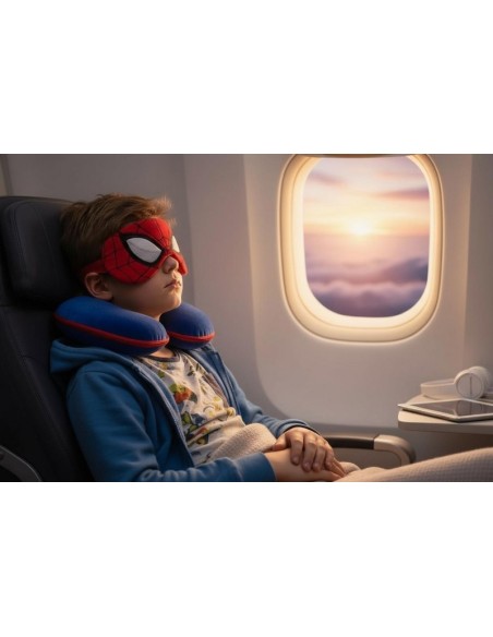 Cuscino da viaggio e maschera per dormire Relaxeazzz Spiderman Plus...