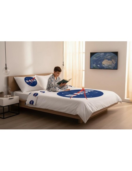 Parure housse de couette Nasa en coton - New discount.com