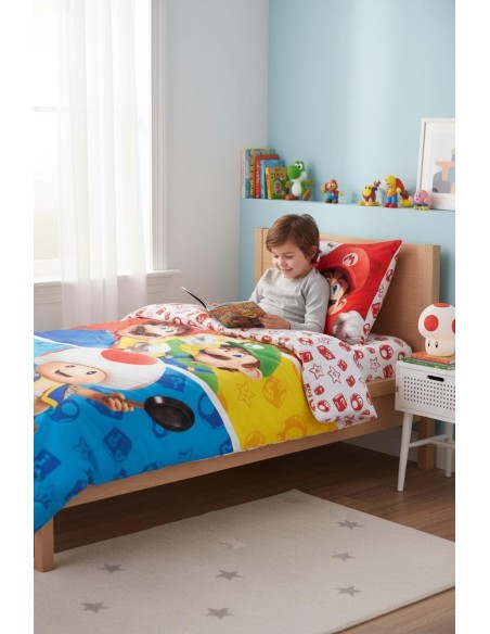 Juego de funda de colcha Super Mario -New discount.com