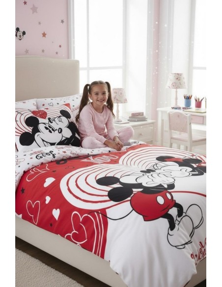Mickey und Minnie love in rot  Set - New discount.com