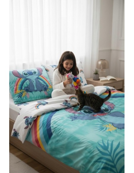 Parure housse de couette Stitch En coton - New discount.com