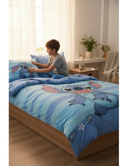 Parure housse de couette Lilo and Stitch En coton - New discount.com