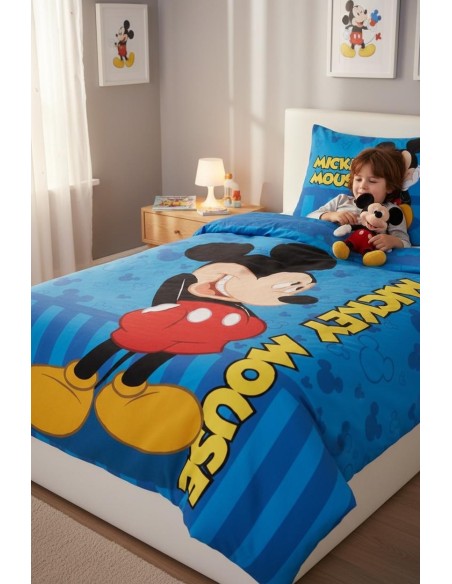 Parure housse de couette Mickey  Disney en Bleu - New discount.com