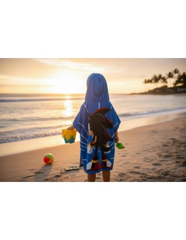 Poncho de bain Sonic à capuche - New discount.com