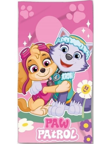 Drap de plage ou drap de bain Paw Patrol Rose - New discount.com
