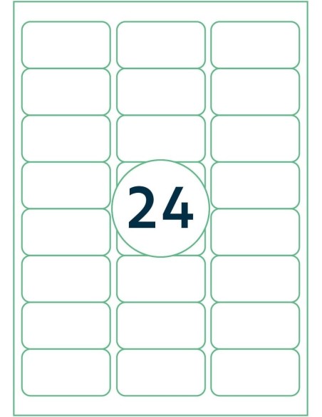 Pack de 10 tableros A4 de 12 etiquetas. -New discount.com