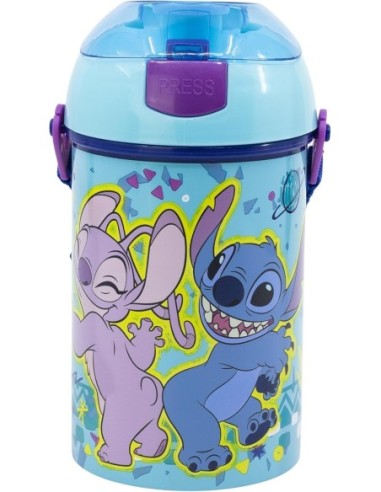 Lilo and Stitch Automatikflasche Disney 450 ML, SYSTEM Anti-Tropf-S...