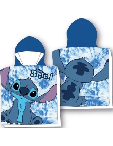 Poncho de bain Stitch Disney à capuche en coton - New discount.com