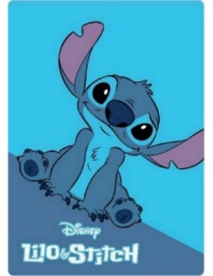 Plaid Polaire Lilo et Stitch Disney en bleu - New discount.com 2