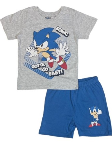 Ensemble T-Shirt avec Short Sonic - Taille 4 à 12 Ans - New discoun...