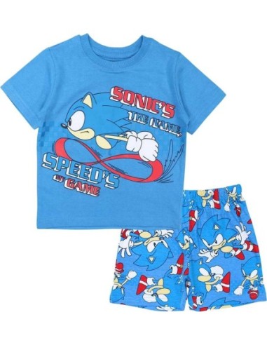 Ensemble T-Shirt avec Short Sonic - Taille 4 à 12 Ans - New discoun...