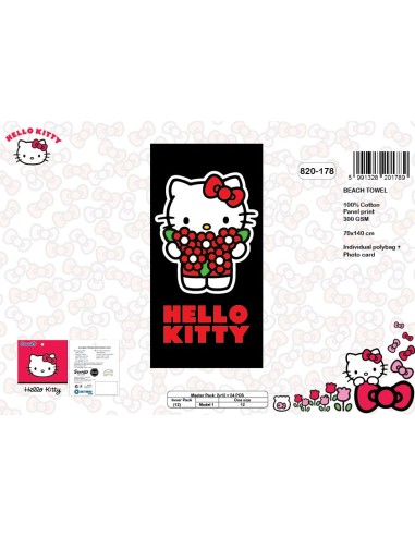 Telo mare Hello Kitty in cotone - 820-178 - New discount.com