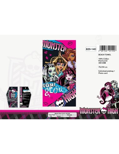 Drap de plage coton gm Monster High - 820-140 - New discount.com