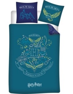 Harry Potter Bettwäscheset - 1 Bettbezug 140x200 + 1 Kissenbezug 63... 2