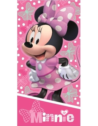 Drap de plage ou Serviette de bain Minnie rose - New discount.com