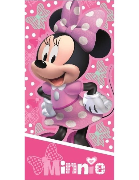 Drap de plage ou Serviette de bain Minnie rose - New discount.com