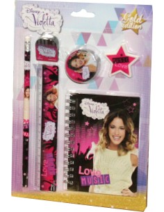 VIOLETTA Set de 6 pièces papeterie  - New discount.com