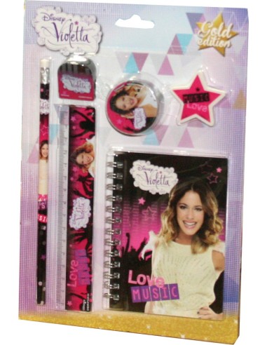 VIOLETTA Set de 6 pièces papeterie  -New discount.com