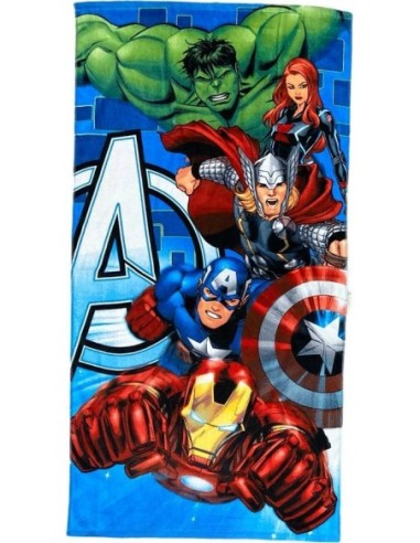 Serviette de plage ou drap de bain Avengers Marvel en coton - New d...