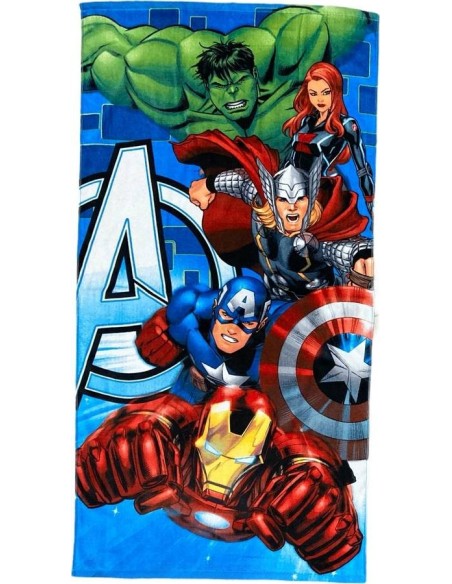 Serviette de plage ou drap de bain Avengers Marvel en coton - New d...