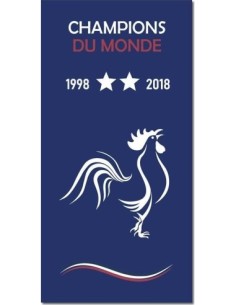 Drap de plage ou Serviette de bain France avec 2 Étoiles champions ... 2