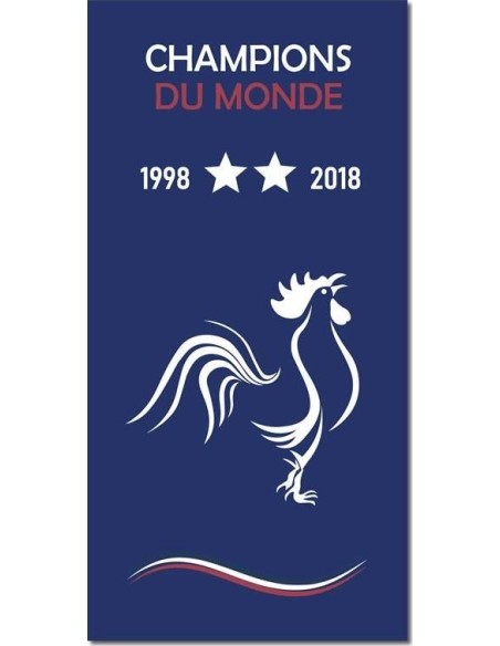 Drap de plage ou Serviette de bain France avec 2 Étoiles champions ...