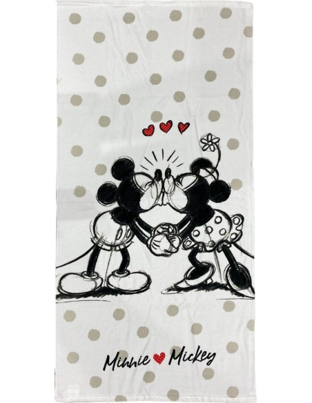 Drap de plage ou drap de bain Mickey et Minnie vintage - New discou...