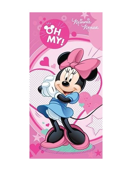 Drap de plage ou Serviette de bain Minnie rose - New discount.com