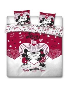 Set di biancheria da letto Mickey e Minnie love in rosso - New disc... 2