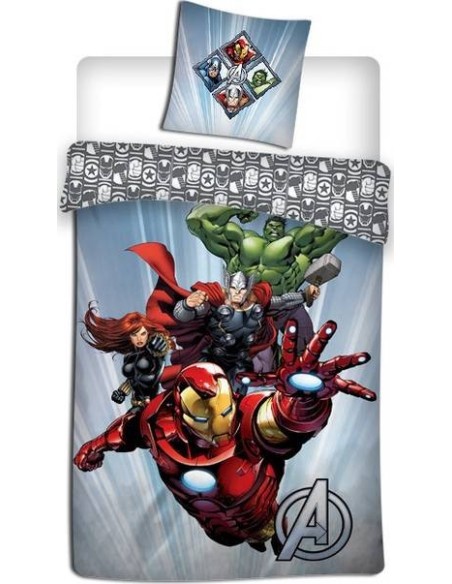 Parure Housse de Couette Avengers + Taies d Oreiller Avengers - New...